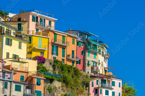 Fototapeta Naklejka Na Ścianę i Meble -  Manarola Italy is a small town, a frazione of the the province of La Spezia, Liguria, northern Italy. It is the second-smallest of the famous Cinque Terre towns