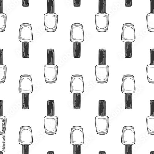 Nail polish. Vector in doodle and sketch style.