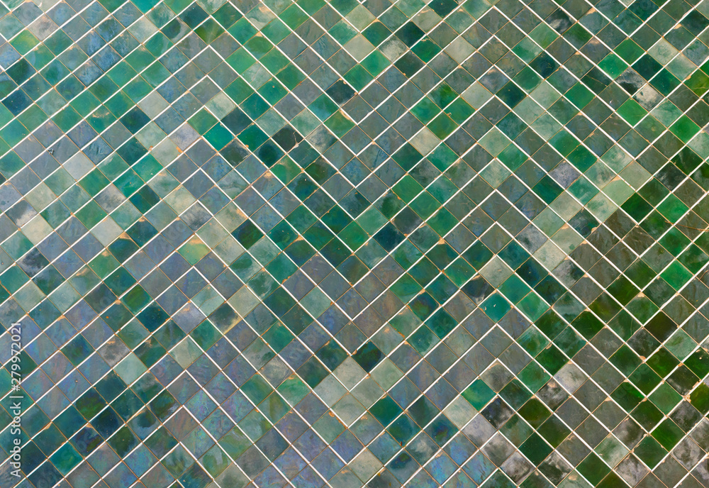 green tiled floor texture