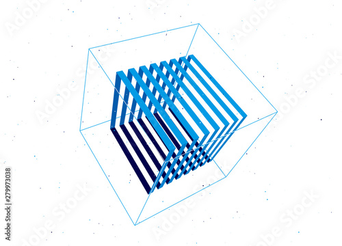 イラスト　コンセプト　立体的な図形