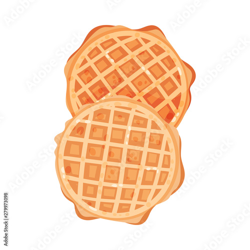 Round wafers with jagged edges. Vector illustration on white background.