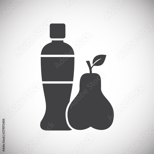 Diet related icon on background for graphic and web design. Simple illustration. Internet concept symbol for website button or mobile app.