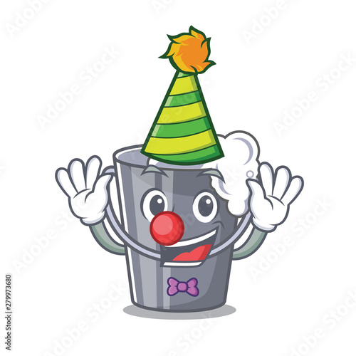 Clown soapy water in a cartoon bottle