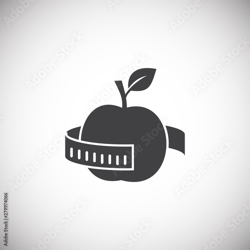 Diet related icon on background for graphic and web design. Simple illustration. Internet concept symbol for website button or mobile app.