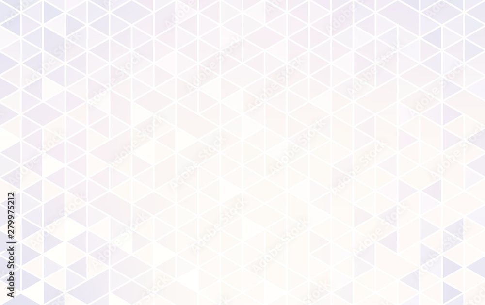 Triangle tiles bright blank background. White creative geometry pattern.