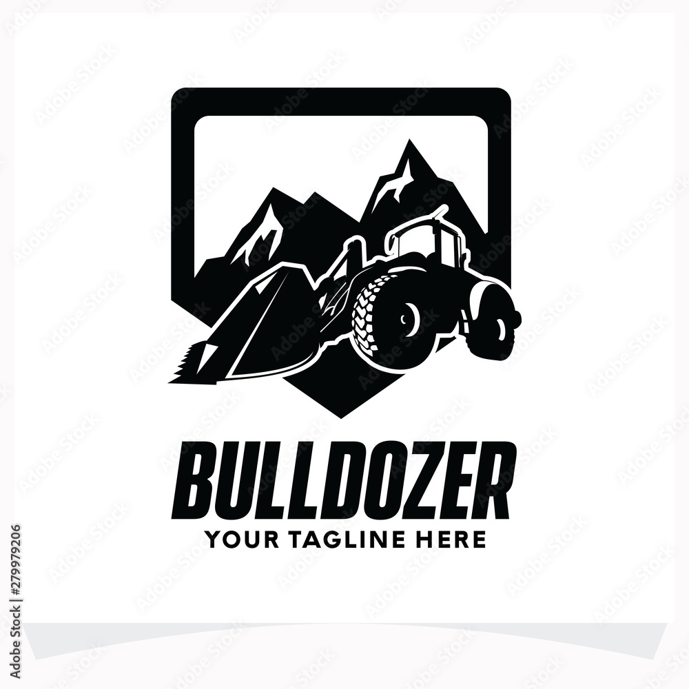 Bulldozer Logo Design Template