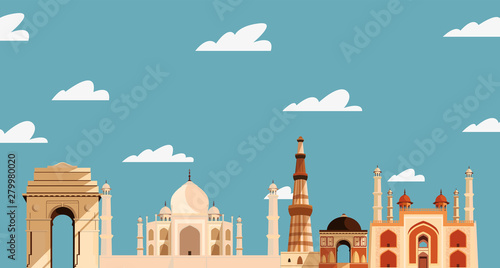 india independence day flat design