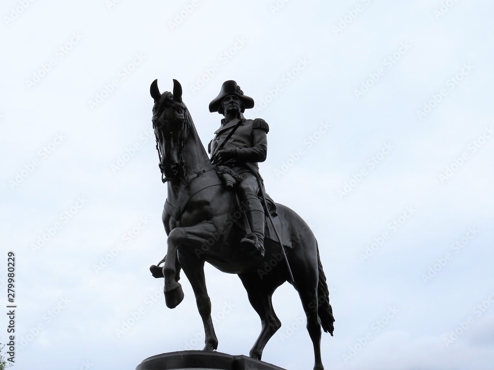A statue of George Washington in Boston A statue of George Washington in Boston