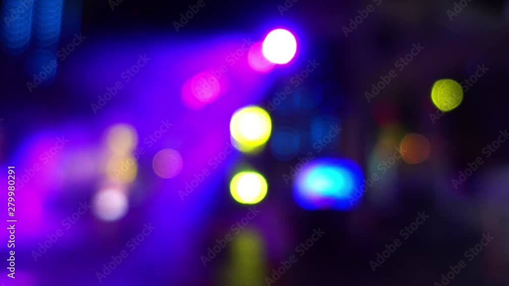 Bright bokeh disco lights and silhouettes of dancing people as background for video editing or a beautiful backdrop. Bright bokeh disco lights and silhouettes of dancing people as background for video editing or a beautiful backdrop.