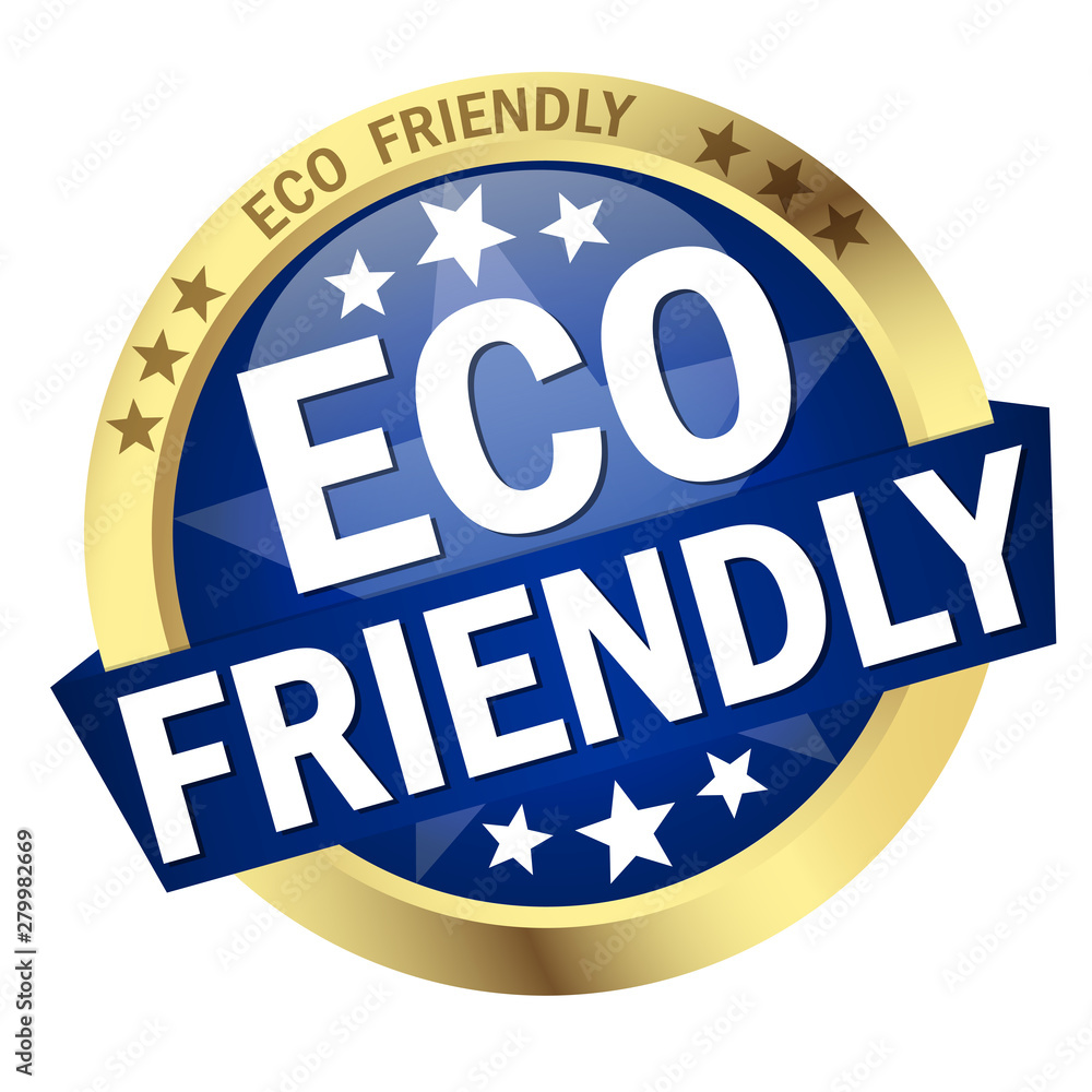 Button with Banner eco friendly Button with Banner eco friendly