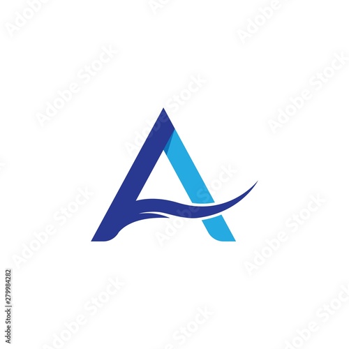 A letter logo vector icon illustration
