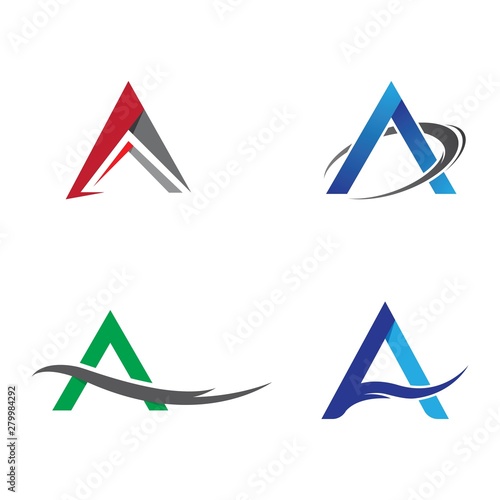 A letter logo vector icon illustration
