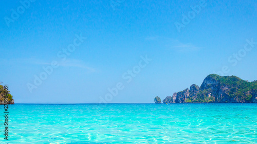 banner bello paesaggio tailandese oceano acqua turchese
