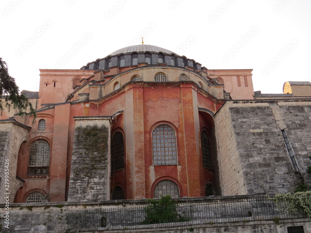 A view of Hagia Sofia in Istanbul, Turkey