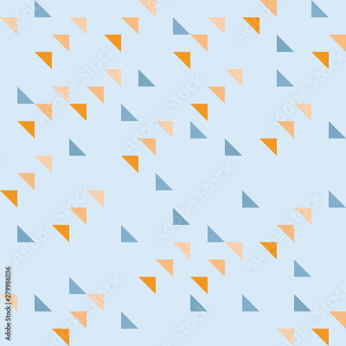 Seamless abstract geometric background. Multicolored triangles. Simple shapes.