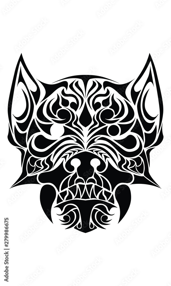 Obraz premium Dog tattoo pattern