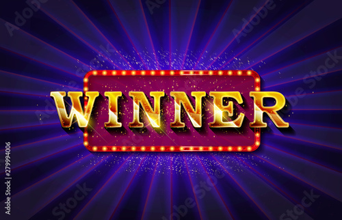 The winner retro banner