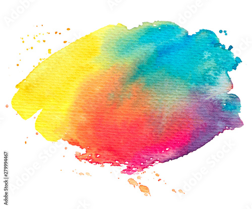 Vector rainbow paint texture isolated on white for Your design