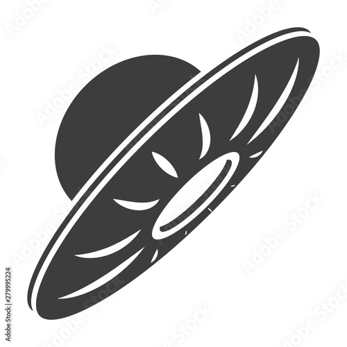 UFO flai icon. Vector illustration