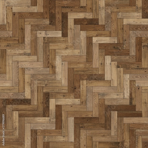 Seamless wood parquet texture herringbone light brown