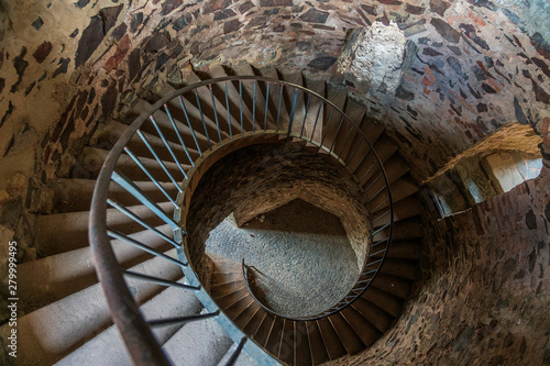 Spiral staircase in Castle Hengebach, Germany