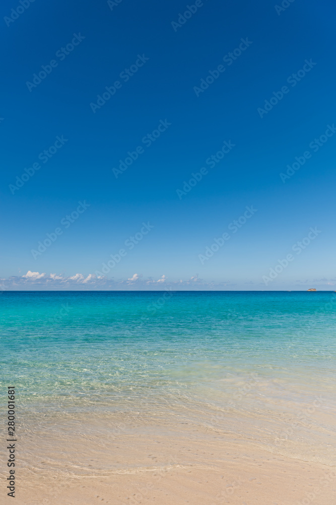 Tropical beach with white sand turquoise water Tropical beach with white sand turquoise water