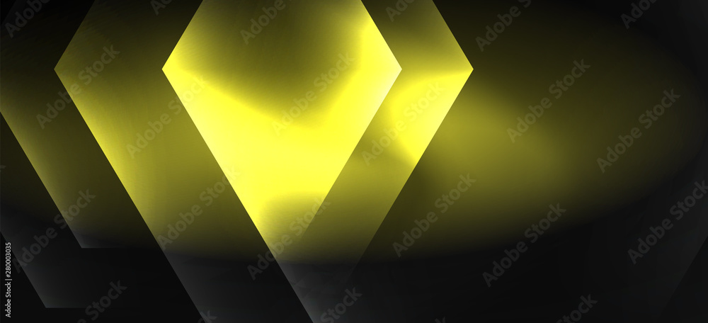 Neon color hexagon shapes, lines on black background. Modern template for web backdrop design. Abstract geometric frame Neon color hexagon shapes, lines on black background. Modern template for web backdrop design. Abstract geometric frame