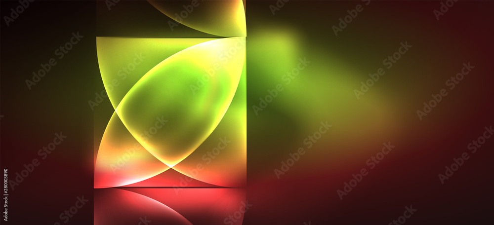 Dynamic lines and shapes, glass neon glowing effect. Modern neon glow geometric shapes, great design for any purposes Dynamic lines and shapes, glass neon glowing effect. Modern neon glow geometric shapes, great design for any purposes