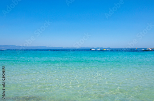 Fototapeta Naklejka Na Ścianę i Meble -  Turquoise sea - Seascape background, Aegean Coast – Greece