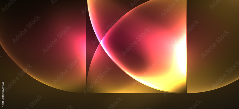 Dynamic lines and shapes, glass neon glowing effect. Modern neon glow geometric shapes, great design for any purposes Dynamic lines and shapes, glass neon glowing effect. Modern neon glow geometric shapes, great design for any purposes