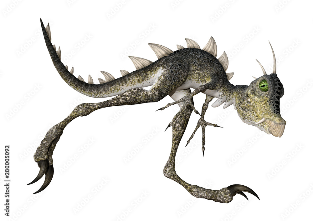 3D Rendering Fantasy Dinosaur on White 3D Rendering Fantasy Dinosaur on White
