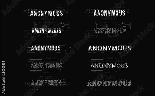 Anonymous. Conceptual Layout with HUD elements for print and web. Lettering with futuristic user interface elements. © Andrew Derr