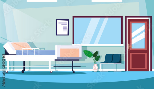 room hospital interior with equipment