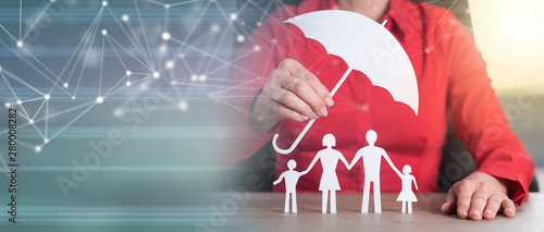 Foto Concept of family coverage