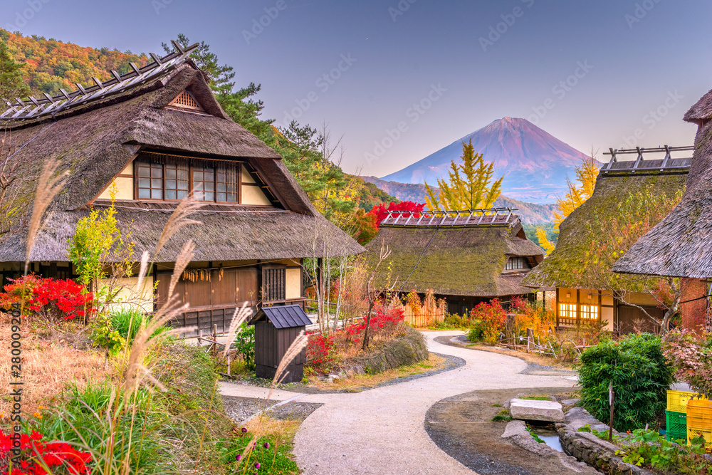 Village and Mt. Fuji