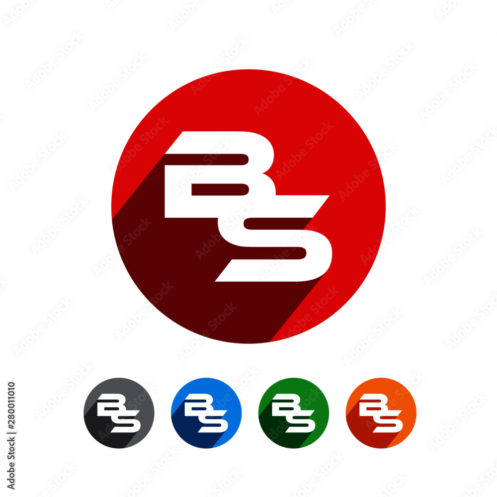 Fototapeta premium BS Letter Circle Shape Logo