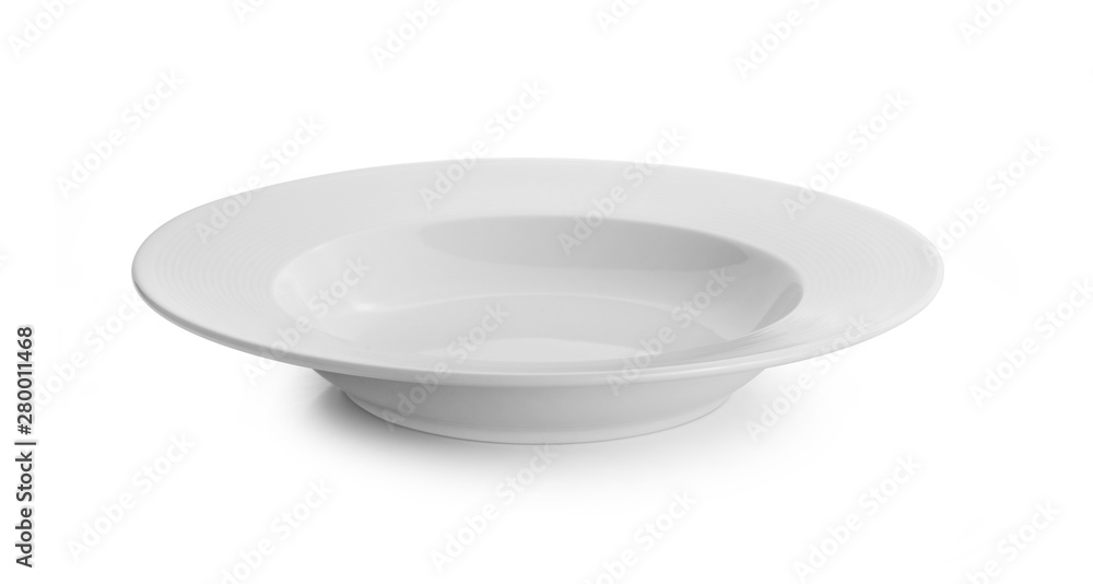 white plate isolated on white background. white plate isolated on white background.