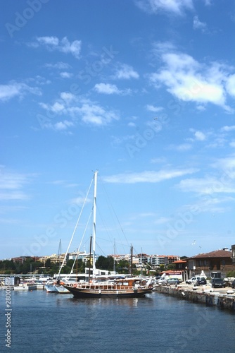 yachts in the harbor