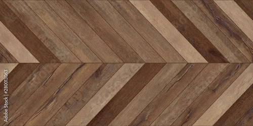 Seamless wood parquet texture horizontal chevron various brown