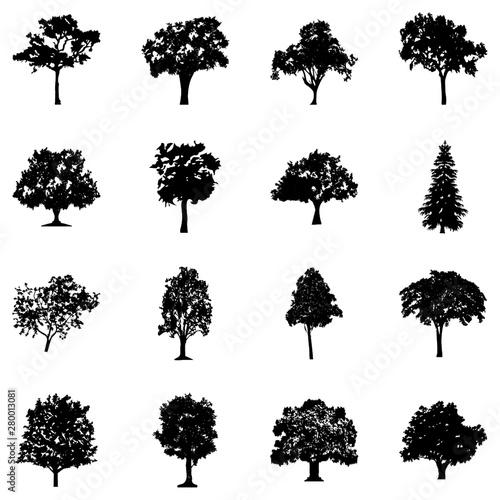 Bushy Trees Glyph Icons 