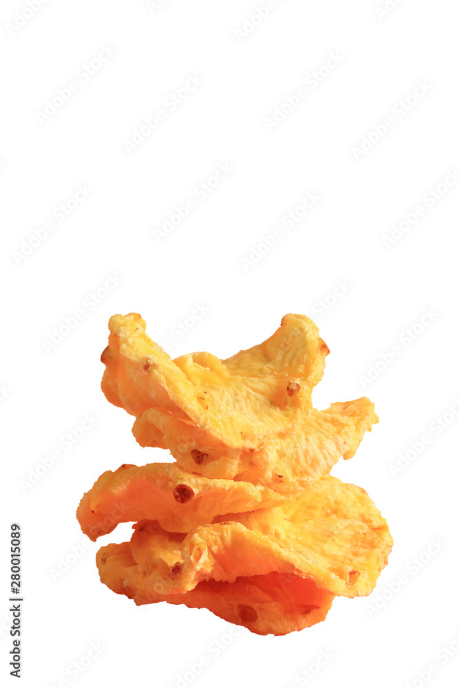 Fototapeta premium pineapple snack isolated on white background