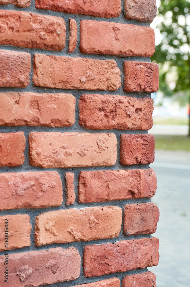 Obraz premium brick wall corner edge