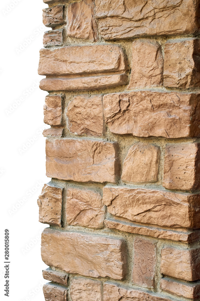Obraz premium decorative masonry wall corner edge