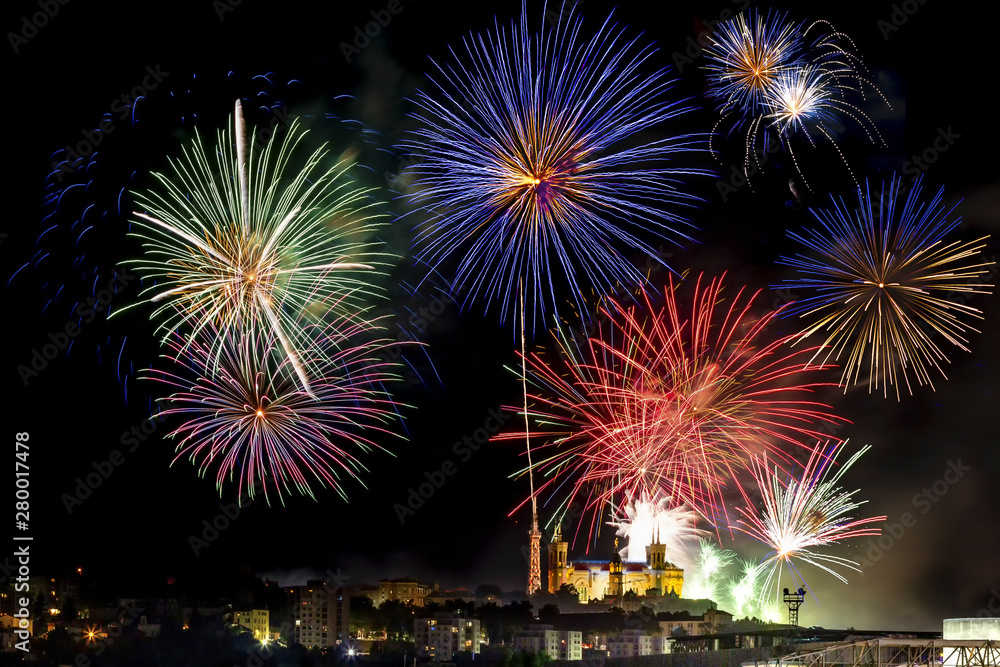 Naklejka premium Fireworks