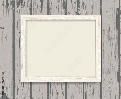 Wood blank frame illustration