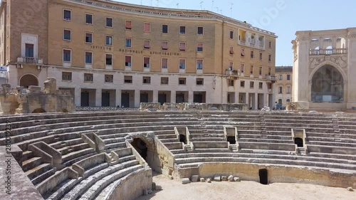 Old Town and Roman Amphitheater, Lecce, Apulia, Southern Italy, June 2019 photo