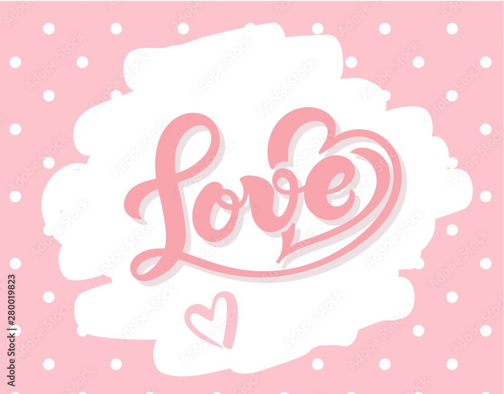Love. Hand drawn lettering. Vector illustration. Perfect logo for Wedding or Valentine's day design Love. Hand drawn lettering. Vector illustration. Perfect logo for Wedding or Valentine's day design