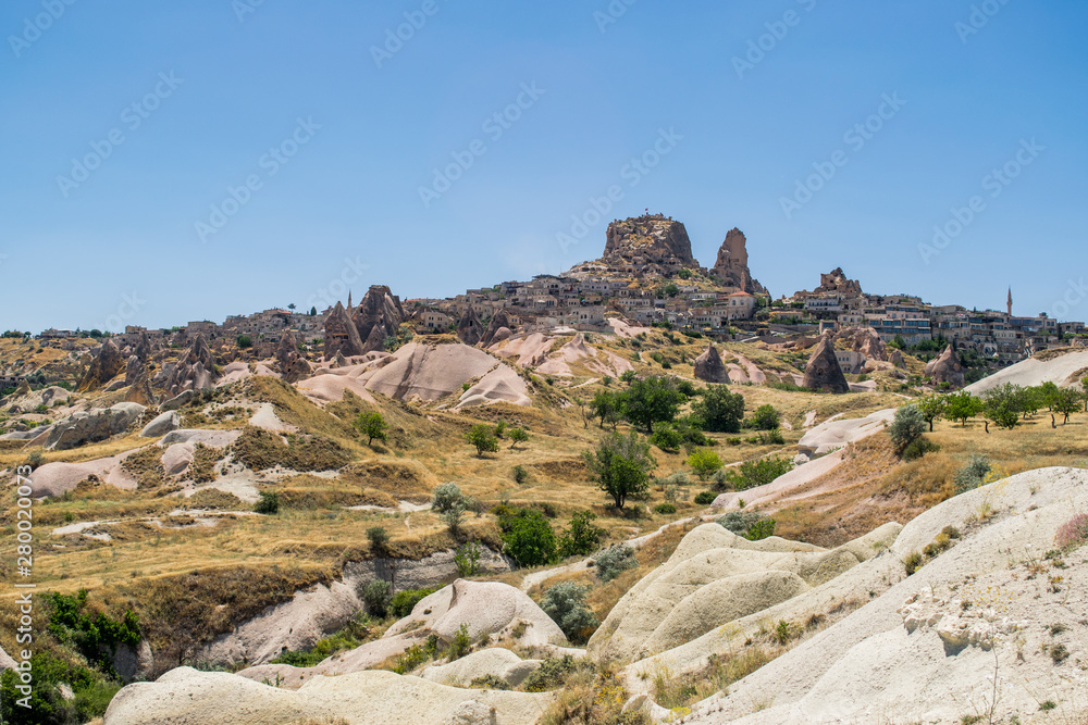 View of Uçhisar Castle Cappadocia