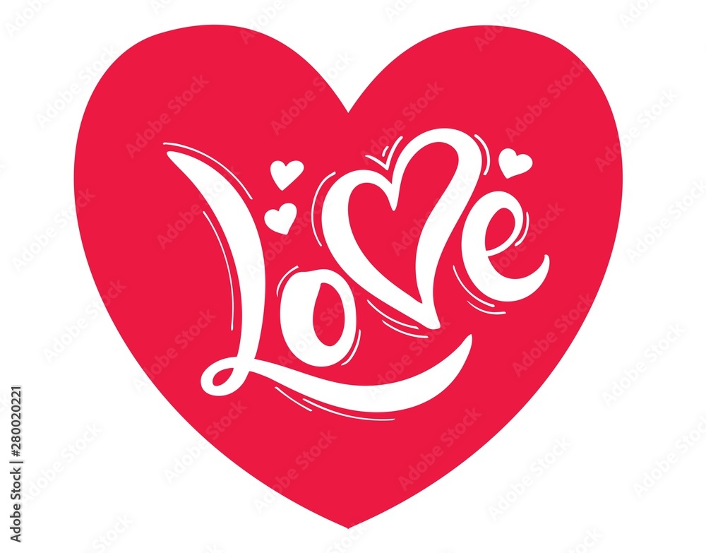 Love. Hand drawn lettering. Vector illustration. Perfect logo for Wedding or Valentine's day design Love. Hand drawn lettering. Vector illustration. Perfect logo for Wedding or Valentine's day design
