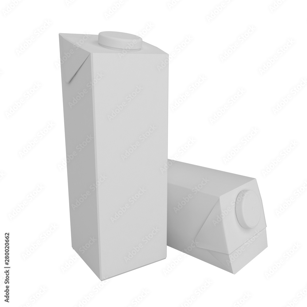 carton for juice or milk with clipping path carton for juice or milk with clipping path